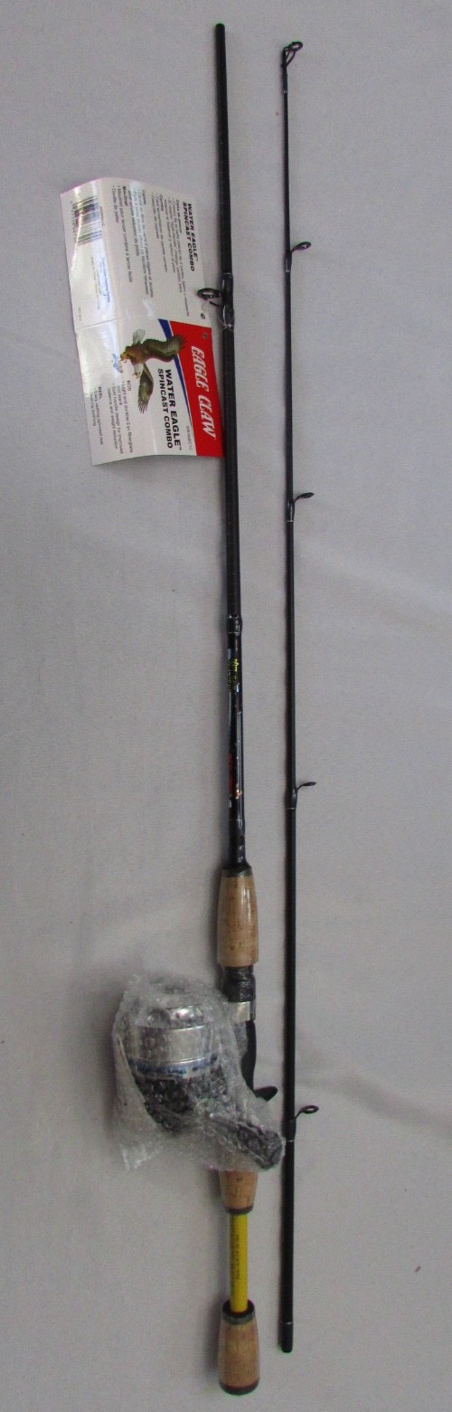 EAGLE CLAW WATER EAGLE SPINCAST COMBO WE56SC1C ROD & REEL S 5′ 6″ 5 CT LOT NEW!!