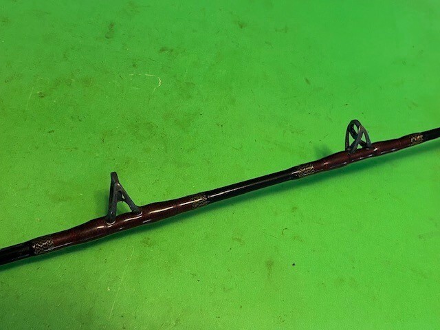 CUSTOM BUILT SABRE 6 FOOT 1 INCH 15 TO 50 POUND CLASS JIG STICK FISHING ROD FUJI