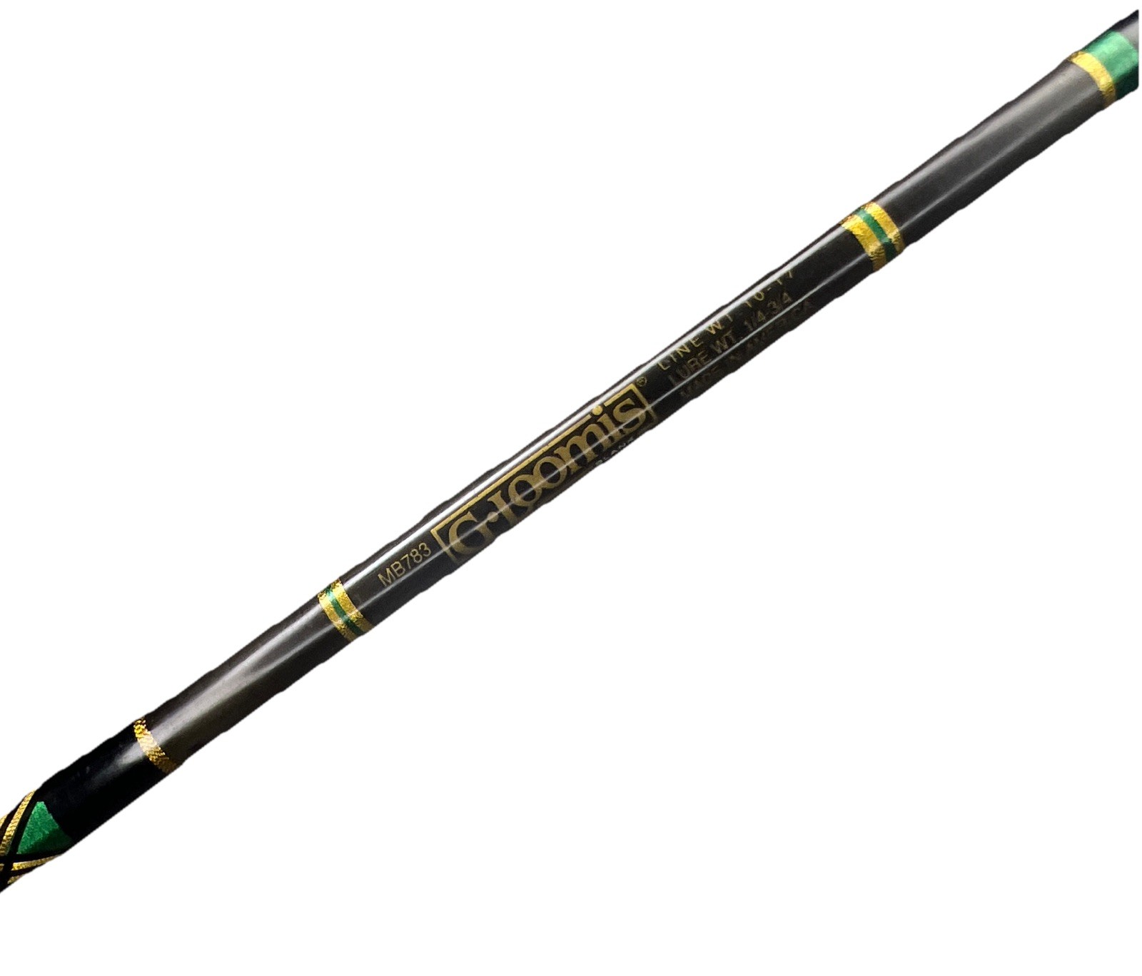 G. Loomis Vintage MB783 CELTIC GREEN SAILORS KNOT GOLD Fishing Rod 6’6 10-17lb