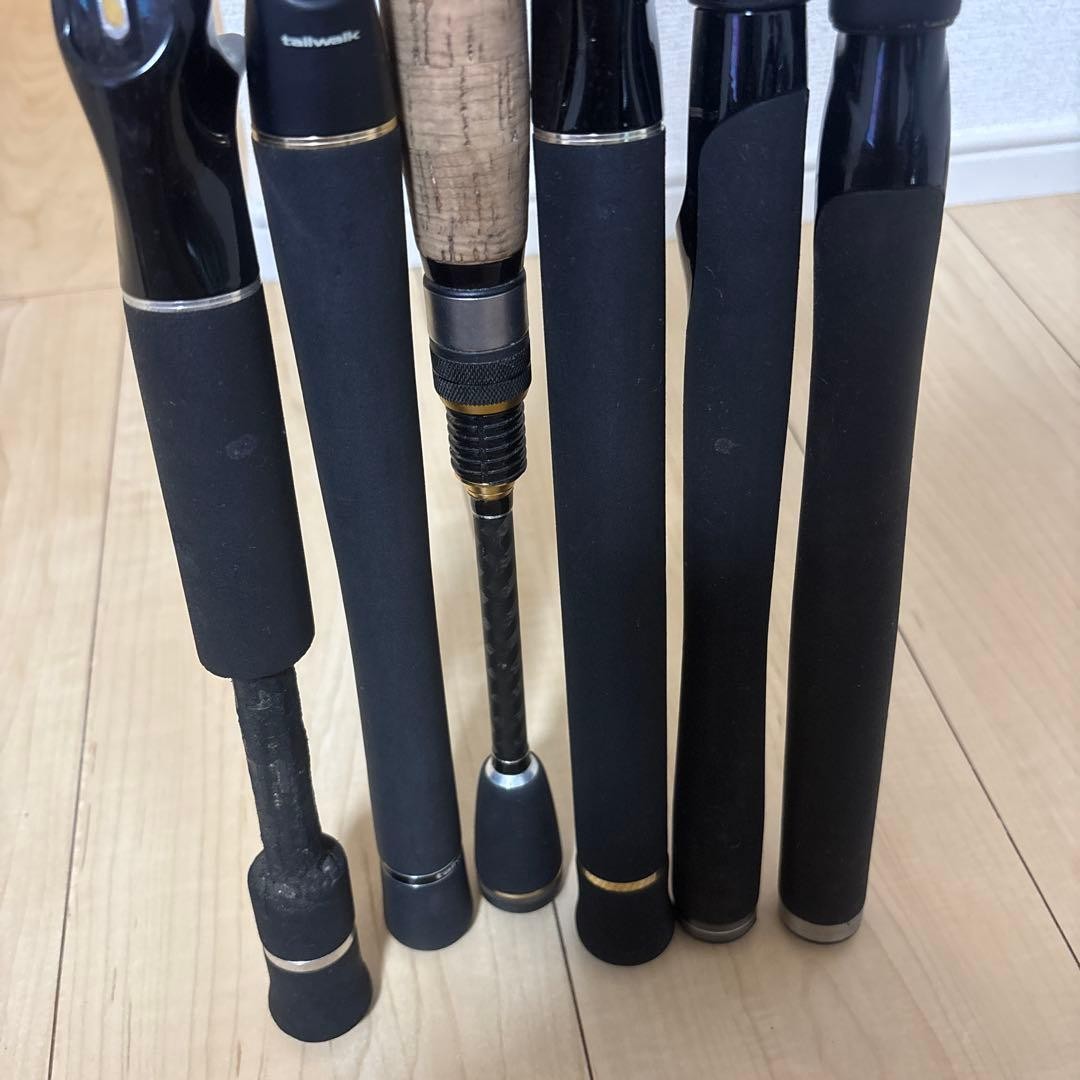 Bass rod set of 6 including Evergreen Heracles, Deps Sidewinder, Tailwalk