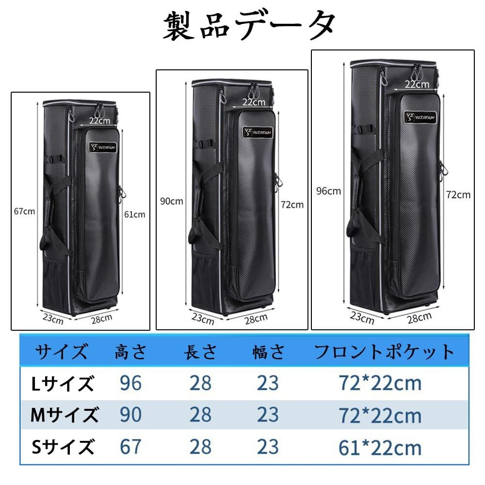 FMAFNLY Fishing Rod & Reel Case 2-Way Rucksack Hard PU Travel Storage