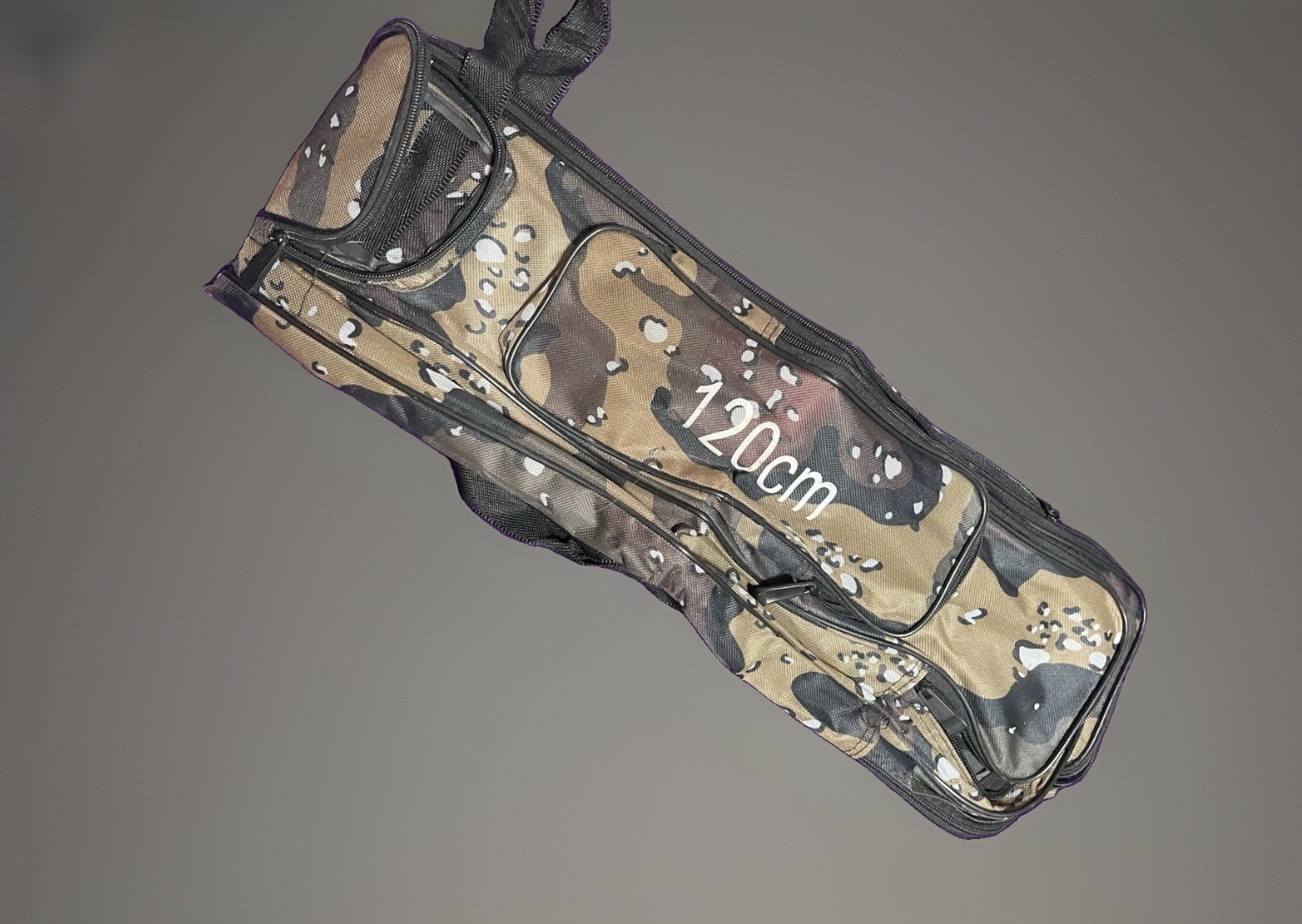 Camouflage Padded Soft Rifle Case 120cm Polyester 2 Pockets Shoulder Strap