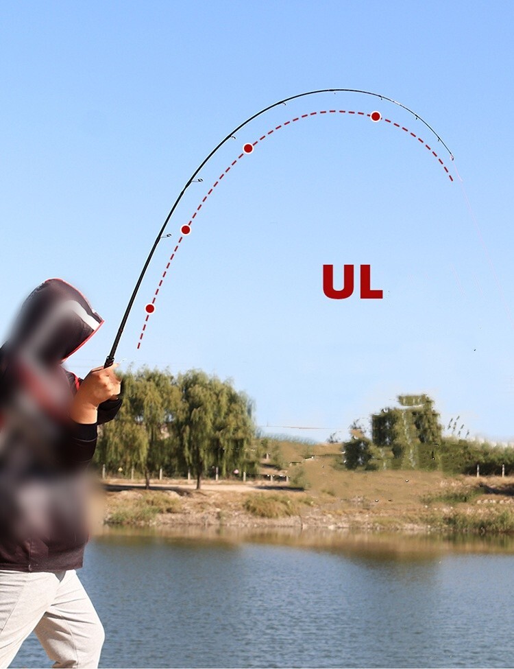 1.68M/5.51FT Fishing Rod Portable Fishing Pole Carbon Fiber Spinning/Casting Rod