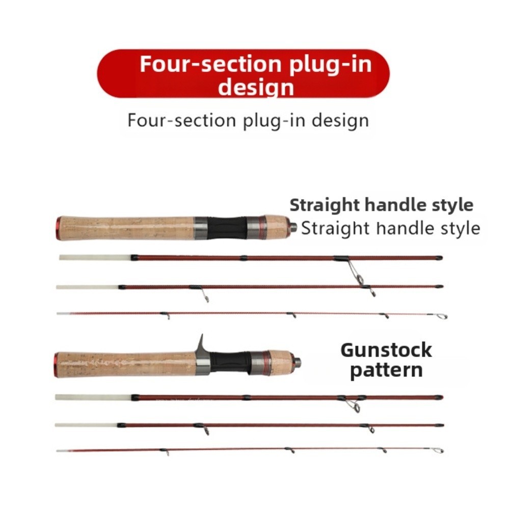 Flexible 1 4m Four Section Fishing Lure Rod for Various Freshwater Fish