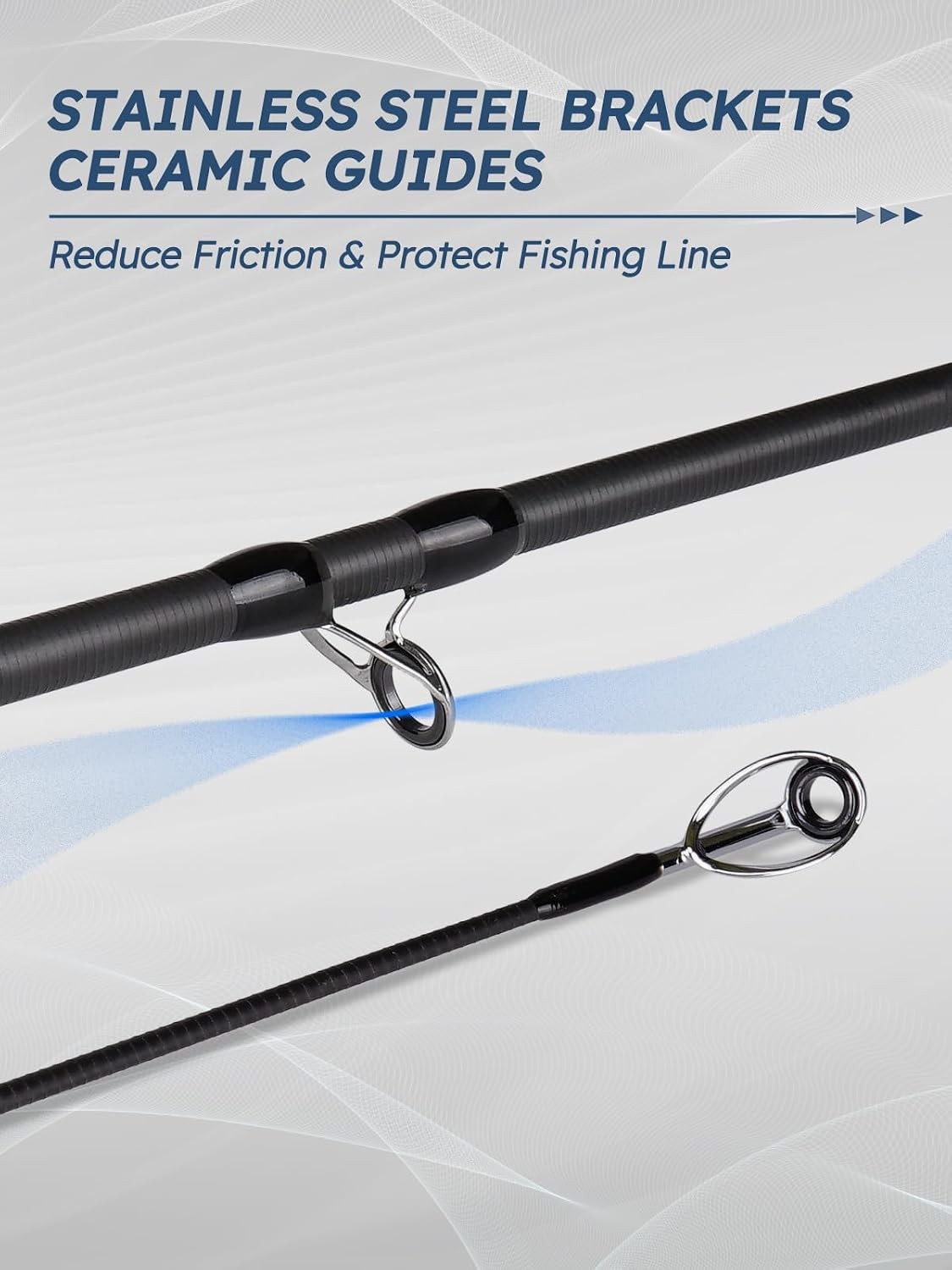 Carbon Fiber Fishing Rod 7 Ft Spinning & Casting Rods W/ Guides