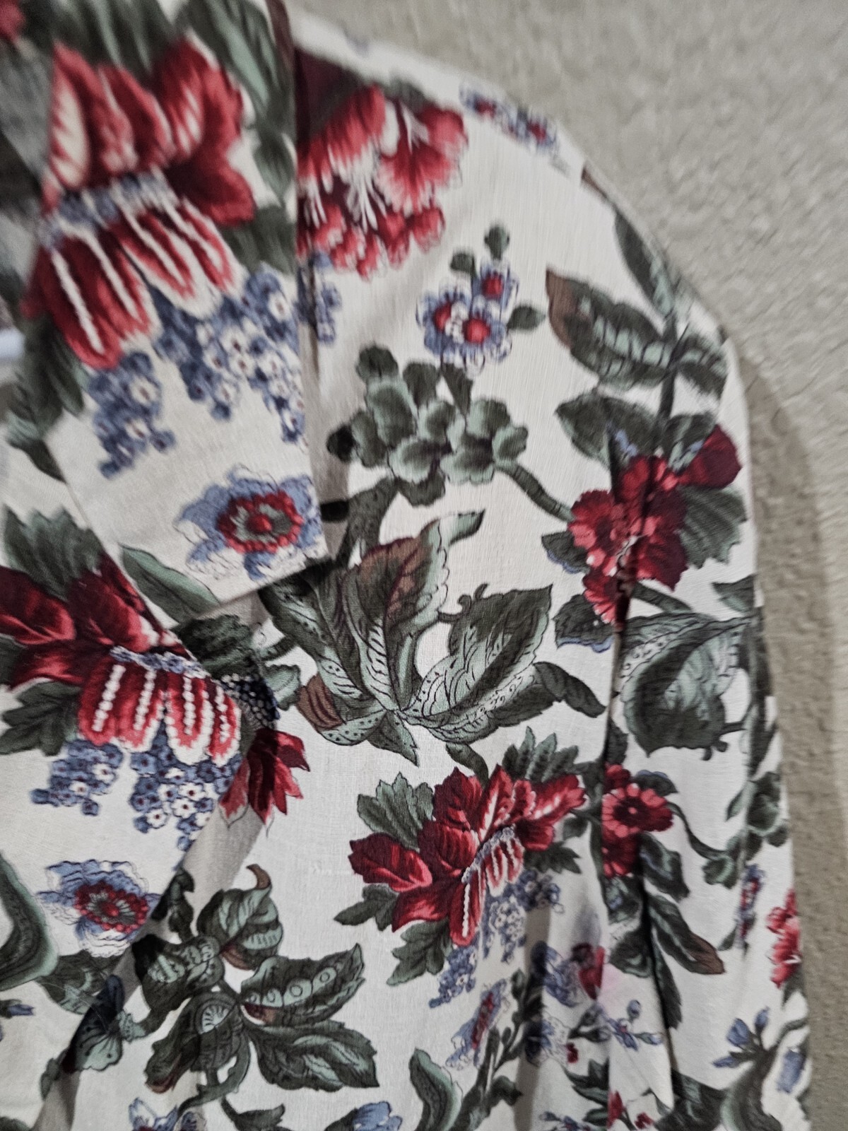 Vintage Orvis Women’s Floral Blazer Lightweight Jacket Linen Blend Sz Large