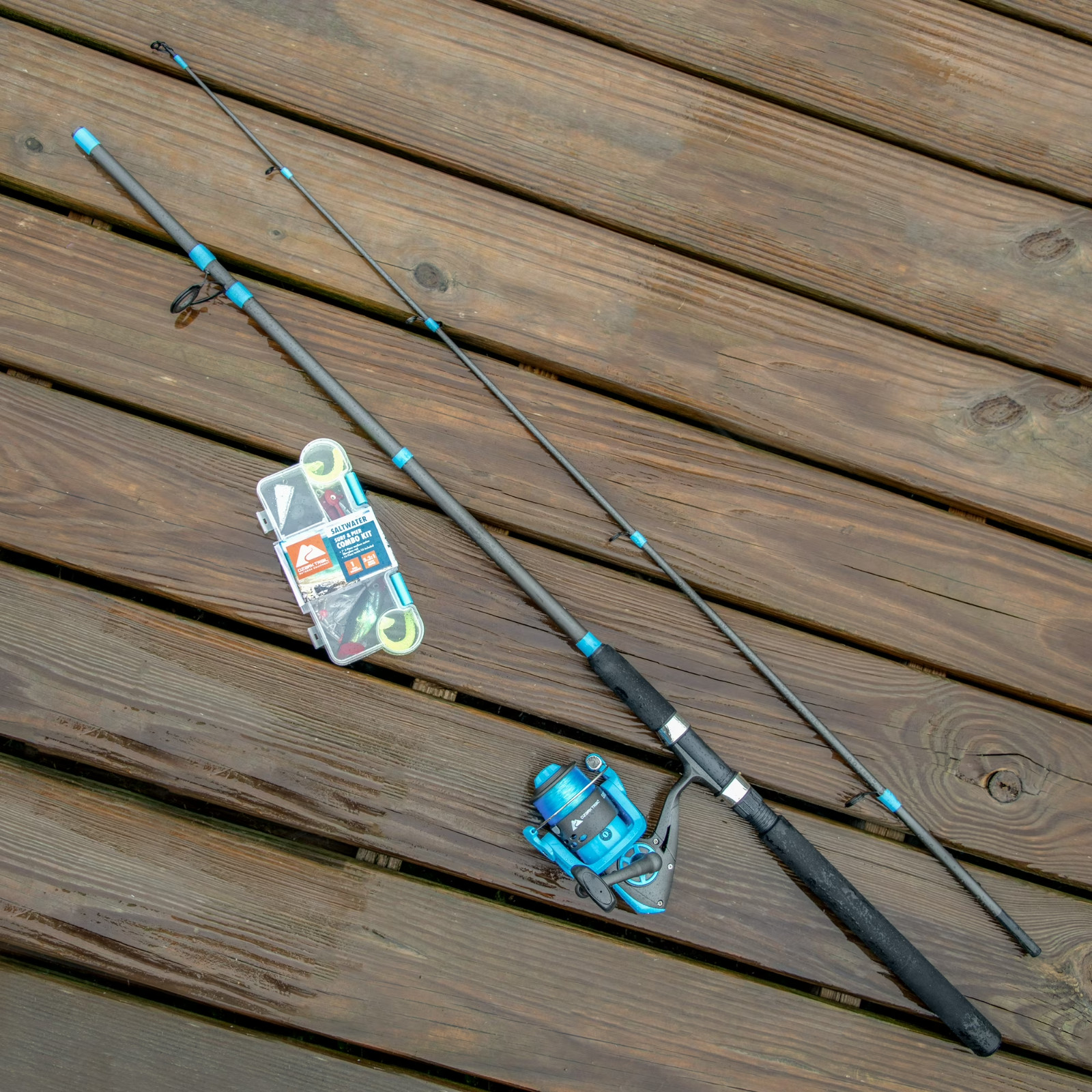 Ozark Trail 7′ Surf Fishing Rod and Reel Combo with Stainless Steel Guides and P