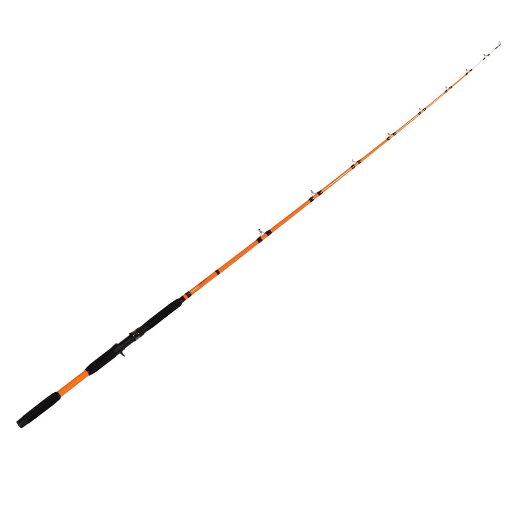 Catfish Pro Tournament Series Casting Rod – 7’6″ One-Piece 7’6, Orange
