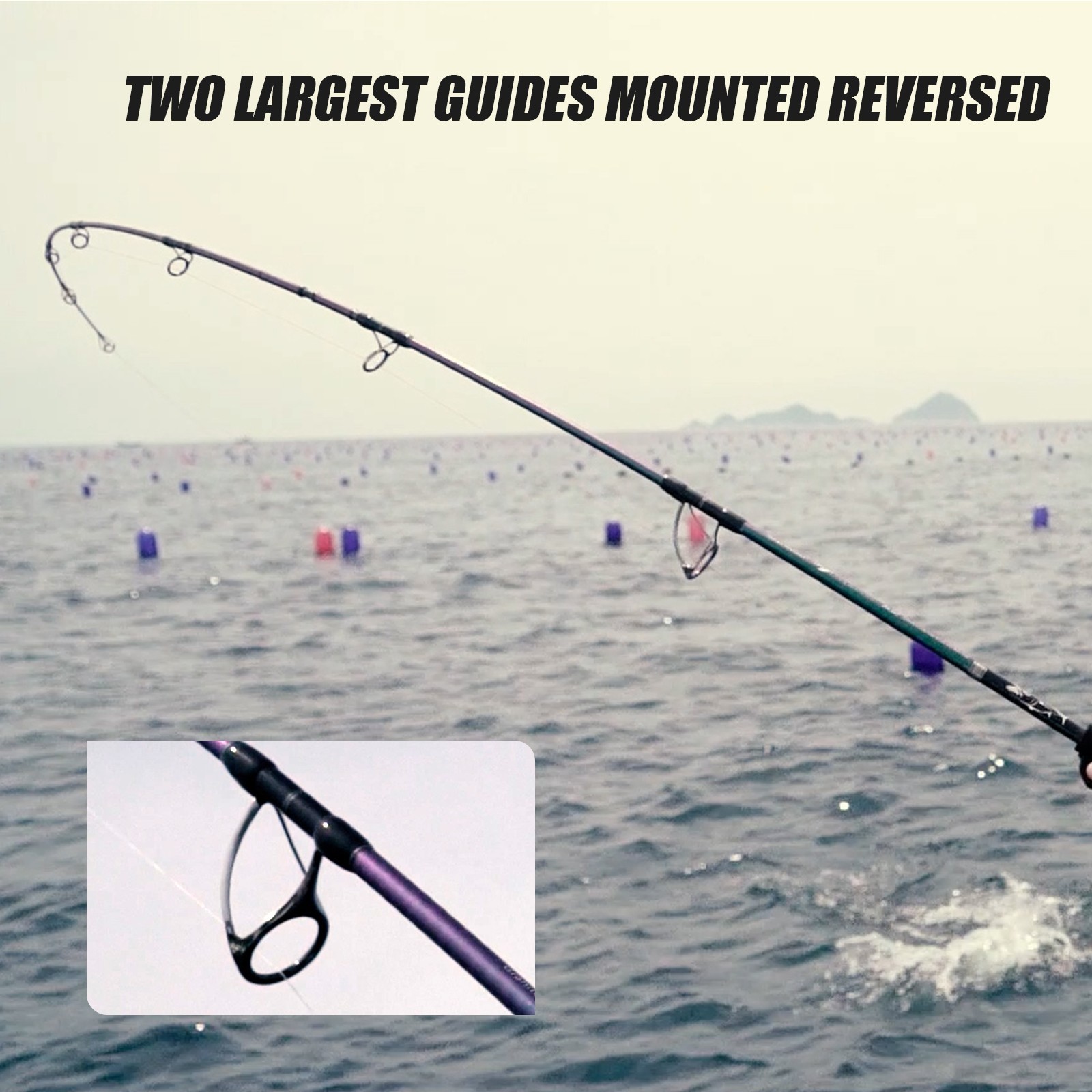 PURELURE Tripod Popping Rod Sea Boat Fishing Popper Big Game 3-Pieces GT Tuna