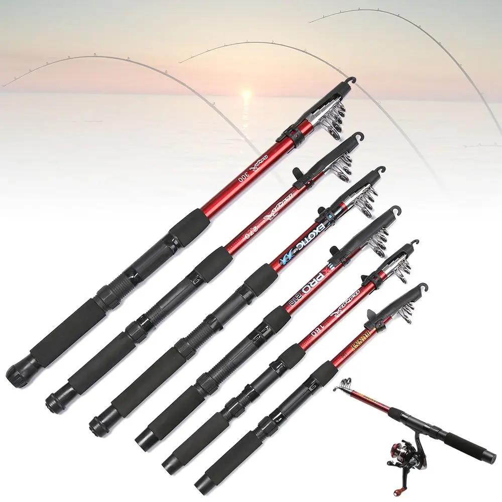 1.5-3.0M Fishing Tackle Tools Outdoor Fiberglass Sea Rod Telescopic Fishing Pole