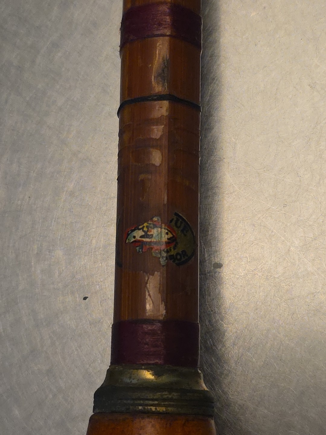 Antique / Vintage Montague Dreadnought Genuine Tonkin 6 ft Boat Rod- Two Piece-