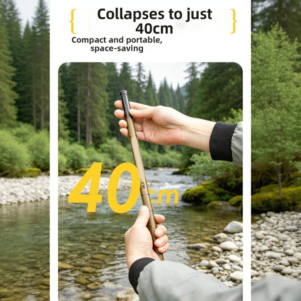 Compact Collapsible Fishing Rod for Small Streams For Parent-Child Fishing Gear