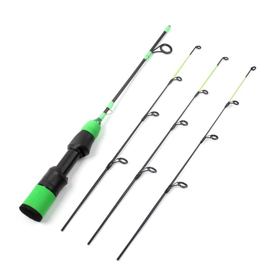 Ice Fishing Rod Carbon Fiber Fast Action Casting Spinning Travel Rod Carp 55cm