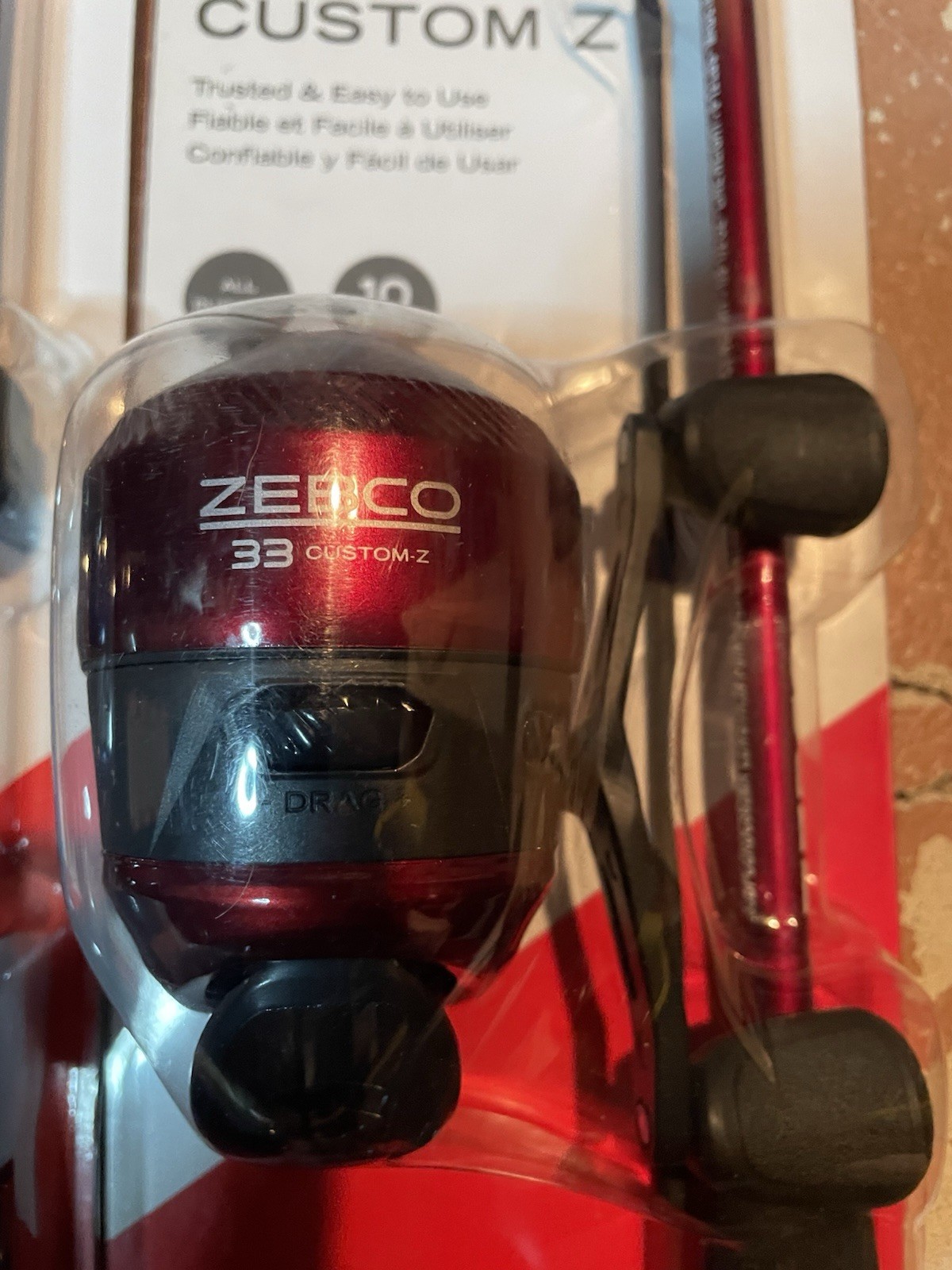 lot 2* new Zebco metal 33 Custom-Z 58″ rod Combo w/tackle