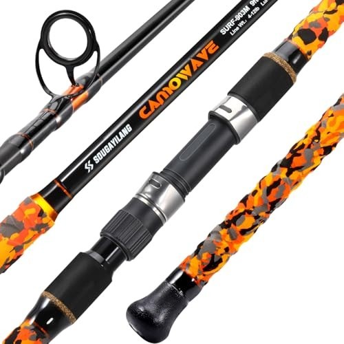 Carbon Travel Surf Spinning Fishing Rod – 3 Piece M/MH, 9’/10’/11’/12′ – Lightwe