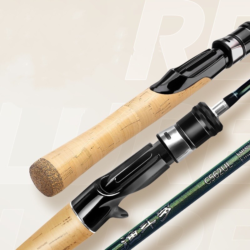 5.6ft Fishing Rod Travel Rod Spinning Casting Carbon Fiber Rod 2 Sections Pole