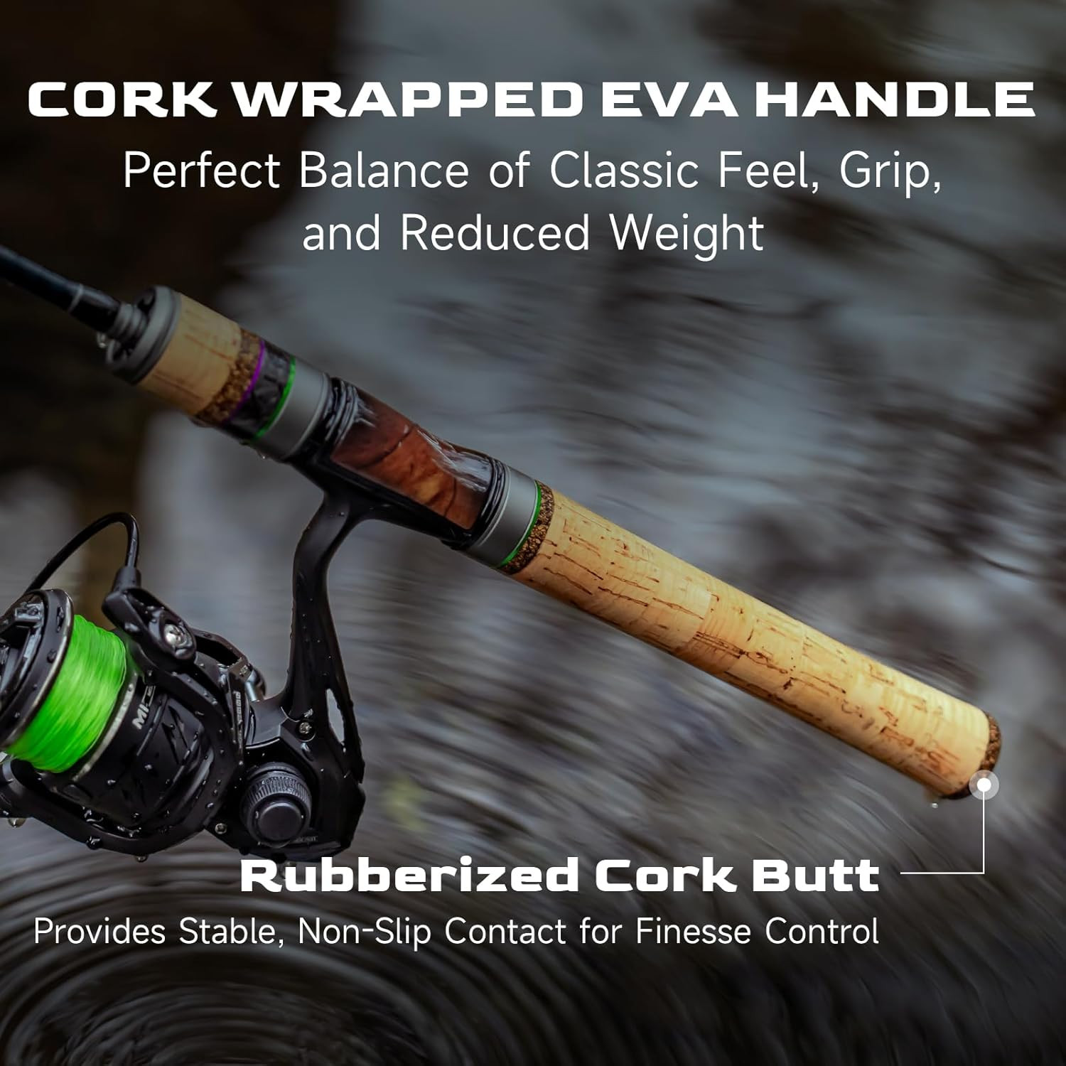 Magic L BFS Rod Ultralight Fishing Rod 2-Piece Spinning & Baitcaster Rod with Fu