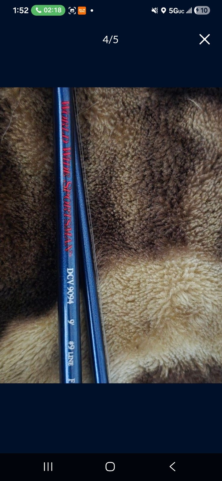 World Wide Sportsman DCV 9094 Fly Fishing Rod #9 Line Cork Handle Blue