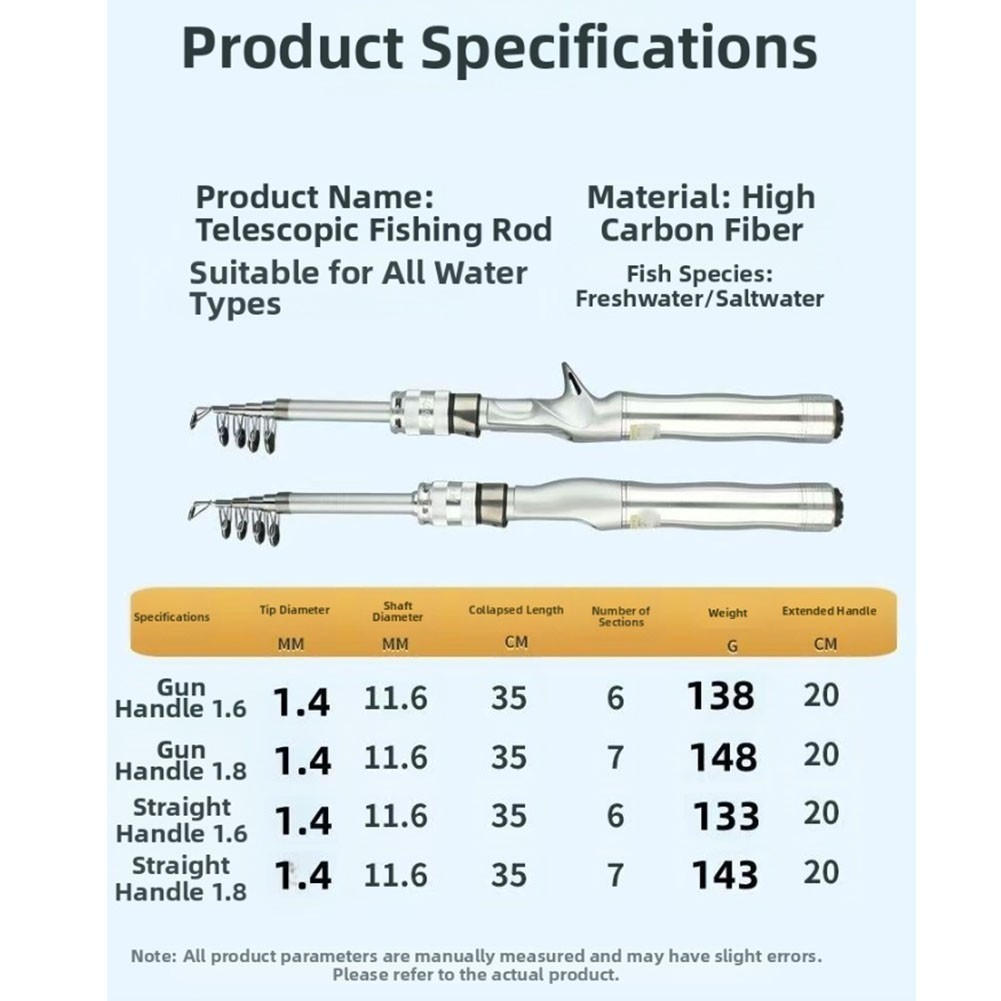 Easy To Carry Portable Fishing Rod Lure Fishing Rod Compact Fishing Rod