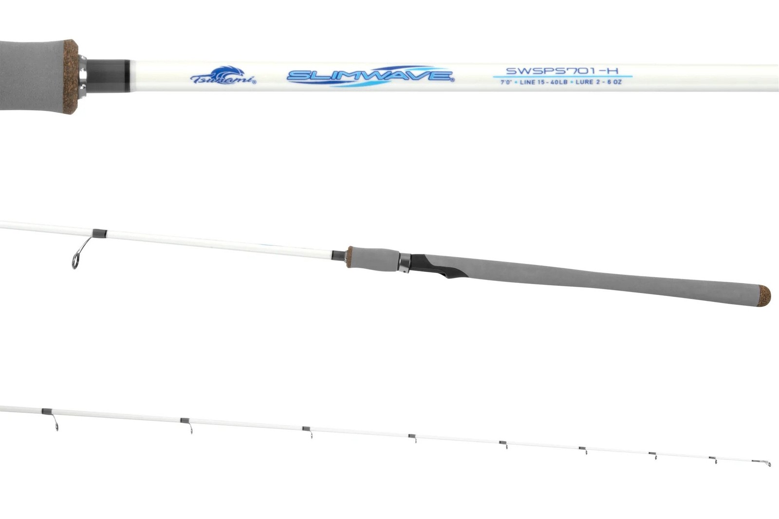 Tsunami Slim Wave White Jigging Spinning Rods