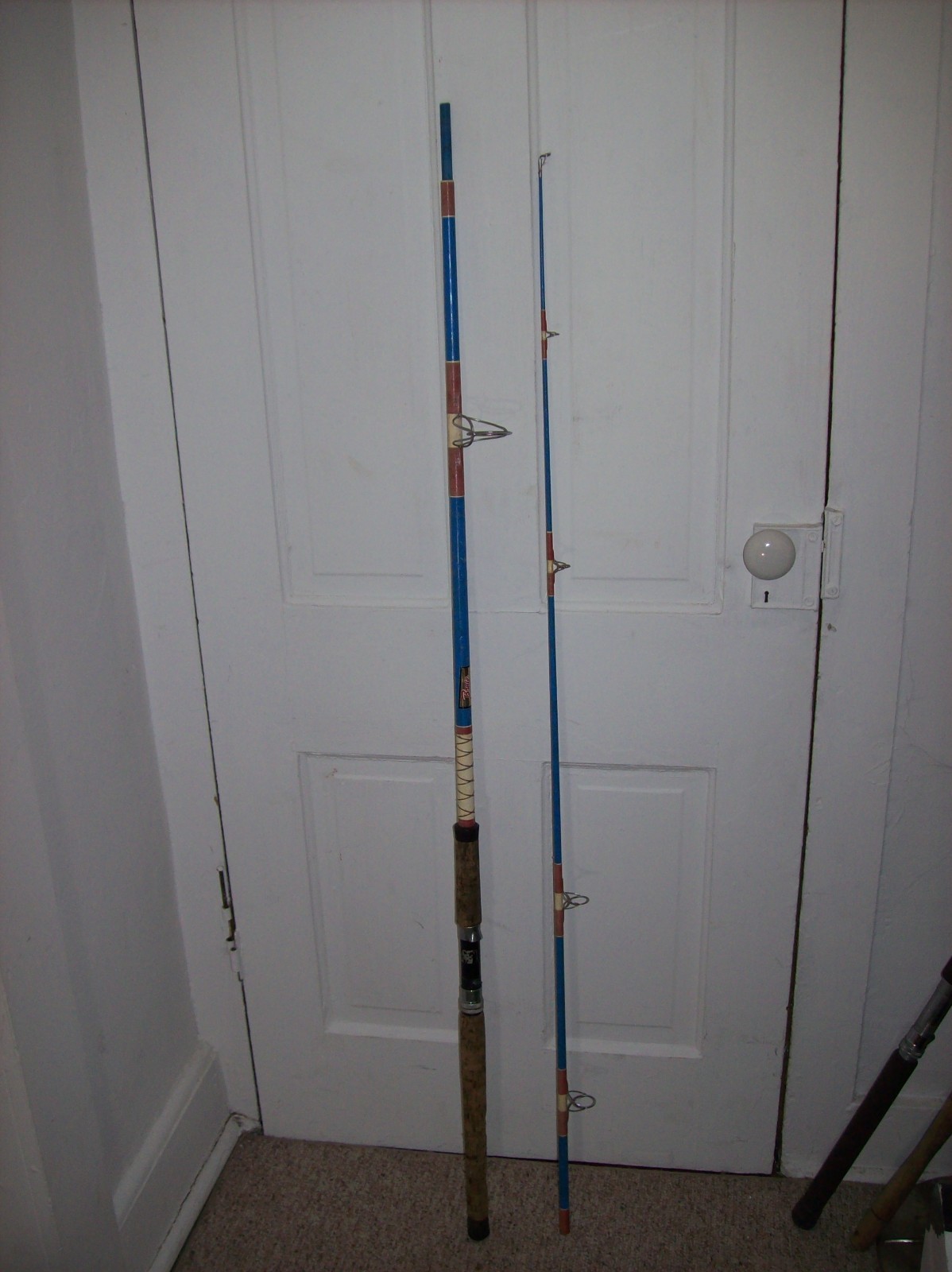 Vintage BRULE Iron River Wisconsin Fishing Rod 9 feet, 2-Piece