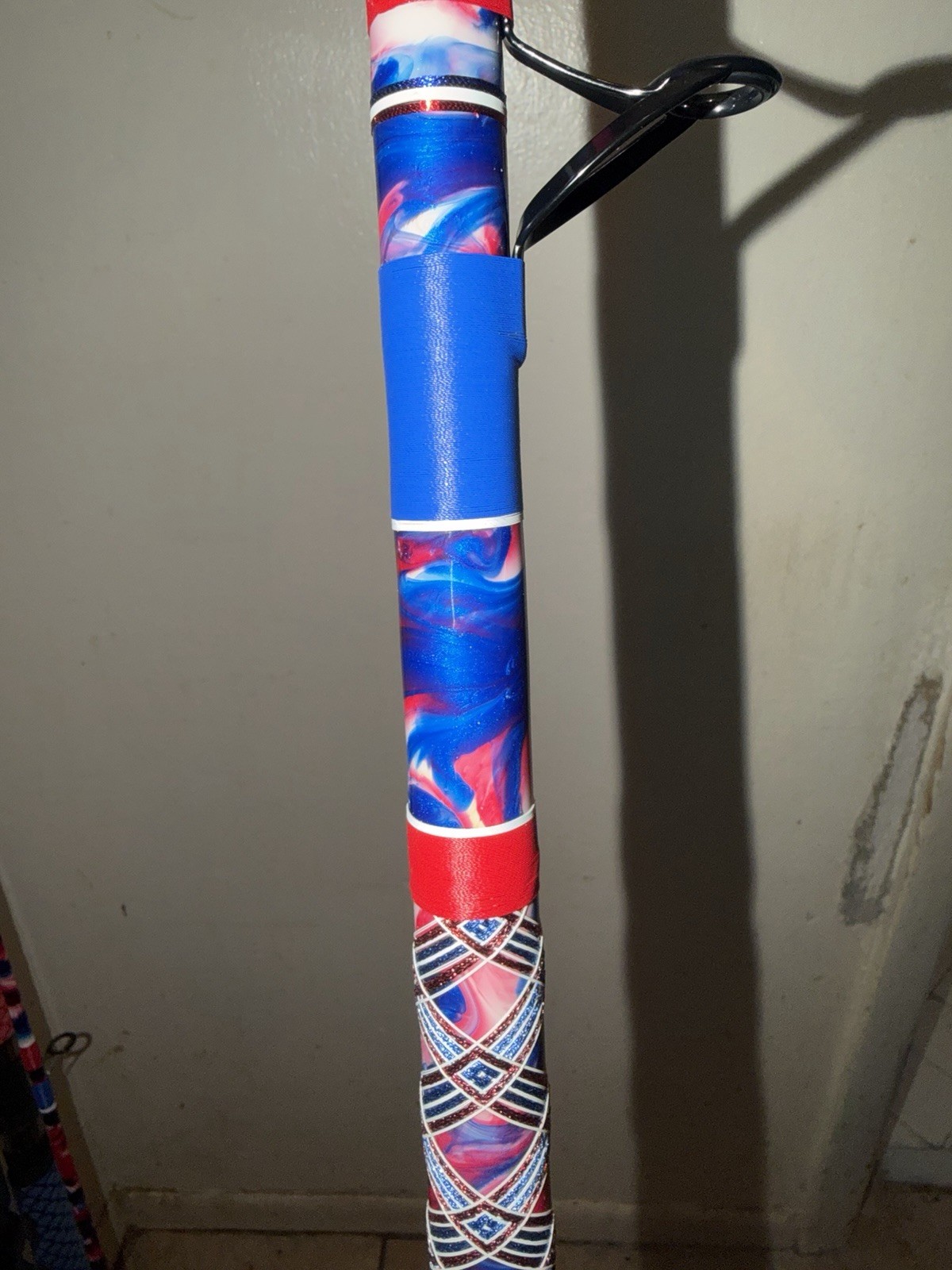 CUSTOM SHARK ROD 9 FT RED, WHITE.BLUE 80-130- LB STUART UB-4 NEW