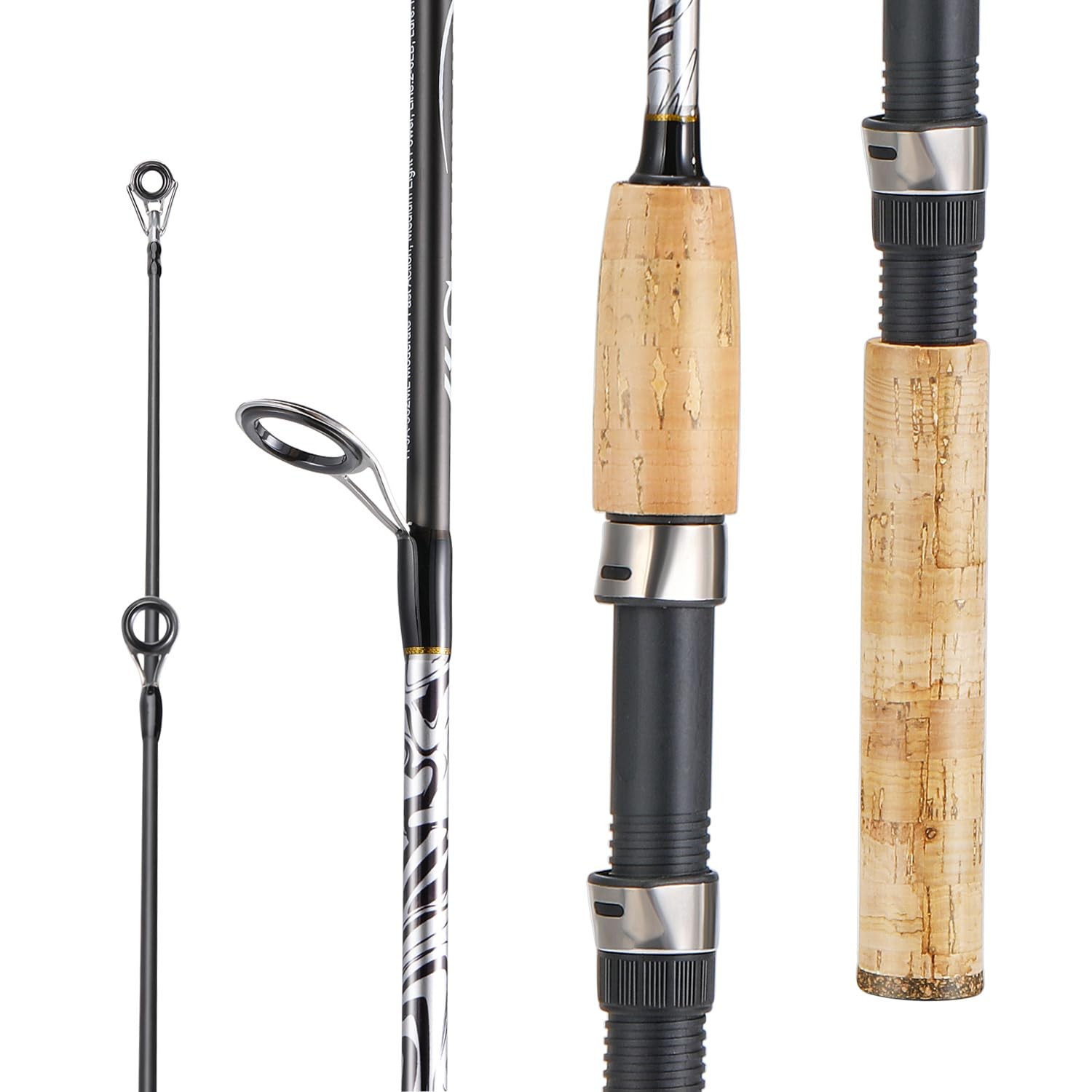 Sougayilang Glass Fishing Rods Spinning Casting Rods Strong 100 Phenolic Glass