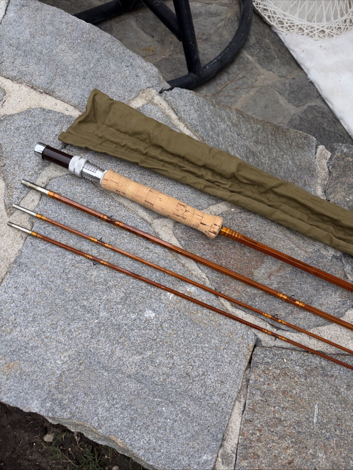 SCARFFENBERG – Rodmaker 3 piece 2 tips 9 ‘6″ Split Bamboo Fly rod