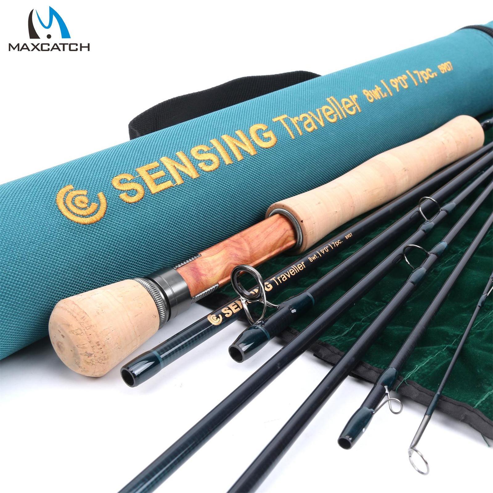 Maxcatch 5/6/7/8wt 9ft 7pcs Sensing Traveler Fly Fishing Rod Medium-fast Action