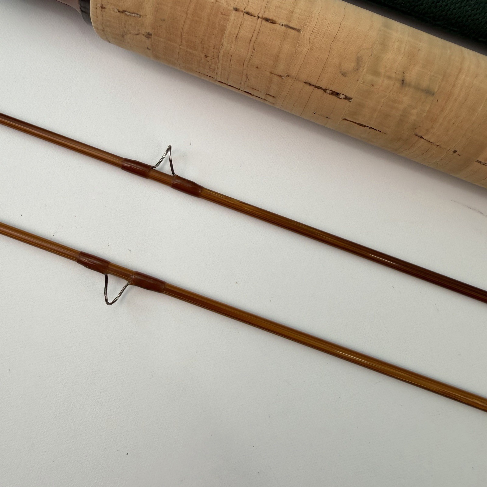 Vtg CW Jenkins & Son Signature Split Bamboo Fly Rod 7’6″ 4/5wt Tube Sock Ex Tip