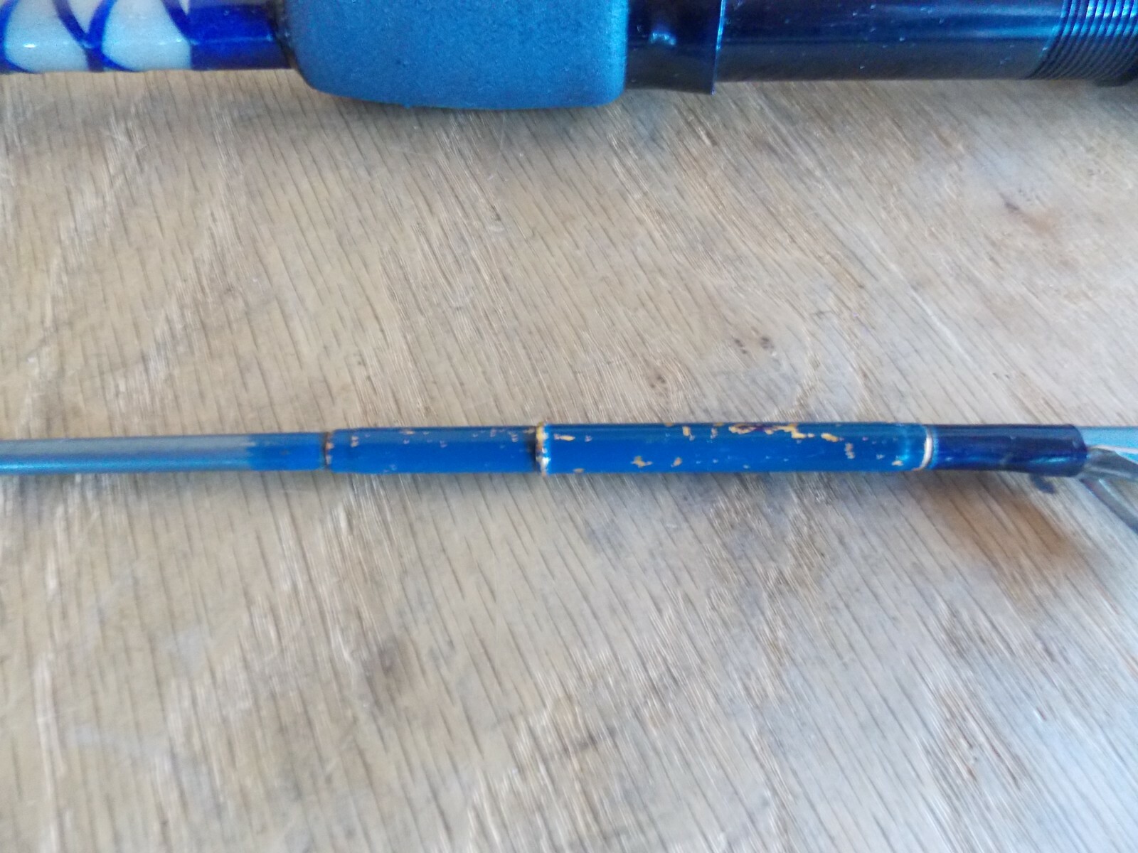 Vtg Garcia K5201 BLUE Spinning Rod Light Action Fast Taper 5’7″ (3Pc) 2/24