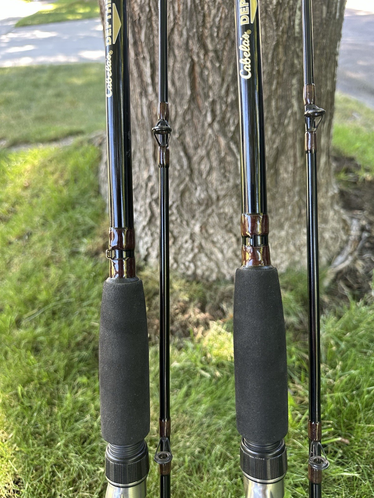 2 Cabelas Depthmaster Trolling Series Fishing Rods 8′ Downrigger Model DR-80M