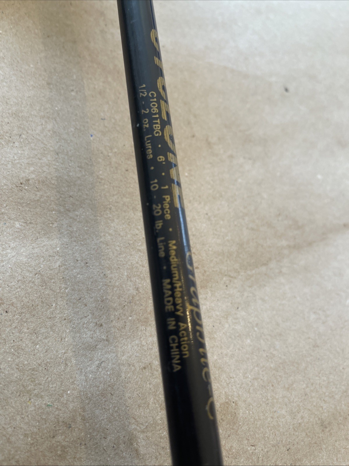 cyclone graphite c rod C1061TBG 6’ medium heavy action 10-20lb 1/2 Oz-2 Oz