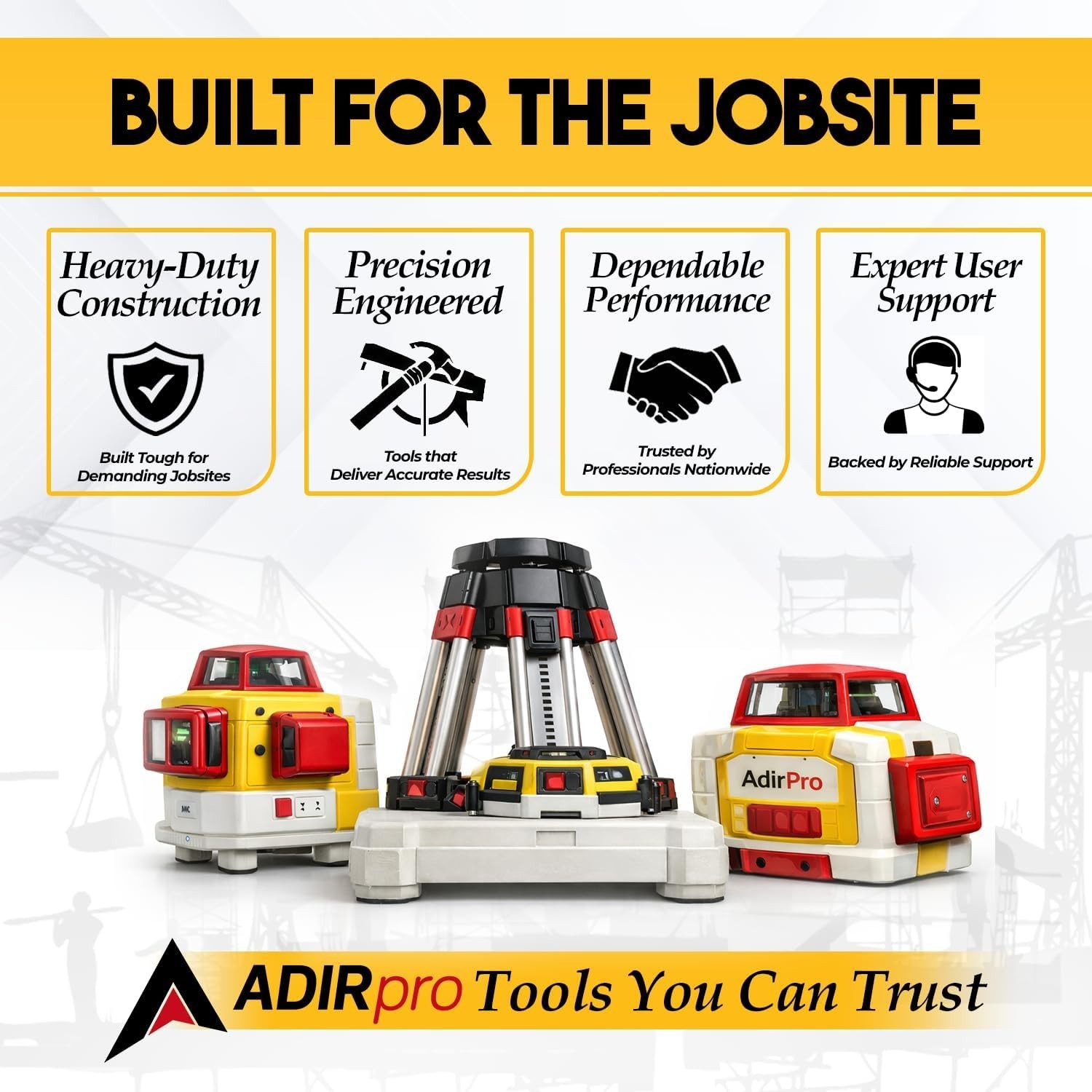Lightweight 9 ft Aluminum Telescoping Leveling Stick with Adjustable Clamps