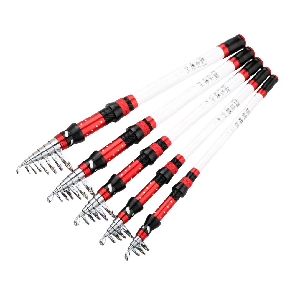 Telescopic Fishing Rod Ergonomic Grip Handle Enlarged Guide Ring Design