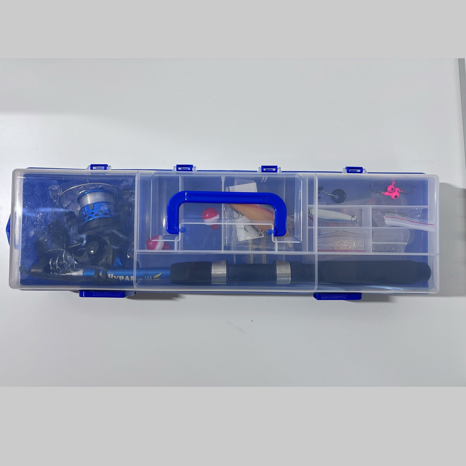 Kids Fishing Rod kit:4.92ft telescopic Pole, Gear, Lures, and durable tool box