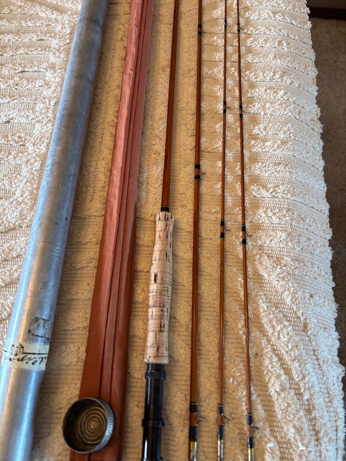 Vintage (1948) Phillipson Premium 9′ 5- 5/8 oz HCH 3 pc 2 tips Cane Fly Rod