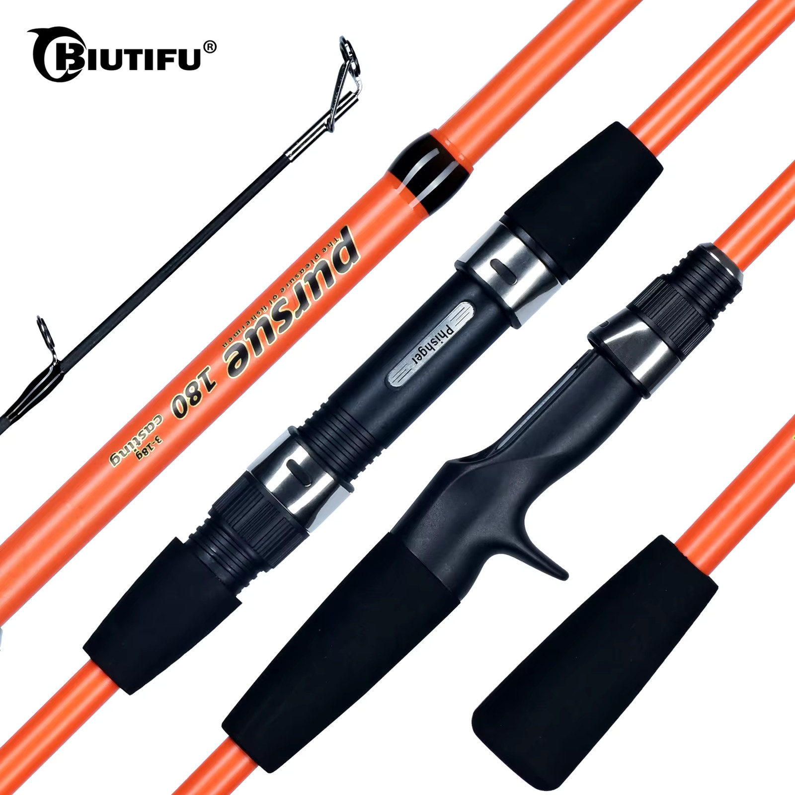 Ultralight Carbon Fishing Rod 1.8m 2.1m Travel Baitcasting Pole