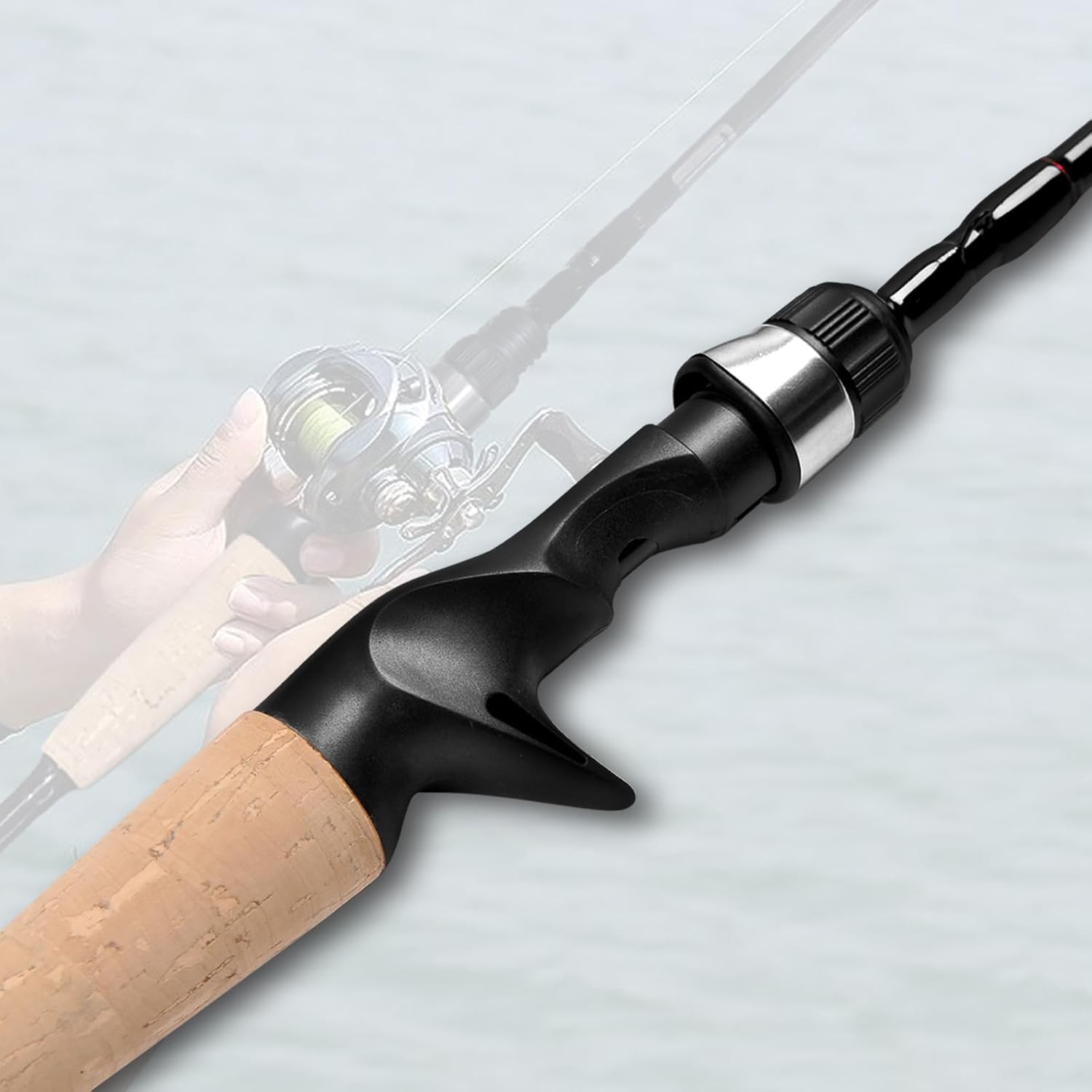 4 Pieces Travel Casting Rod Carbon Baitcasting Fishing Portable Baitcaster