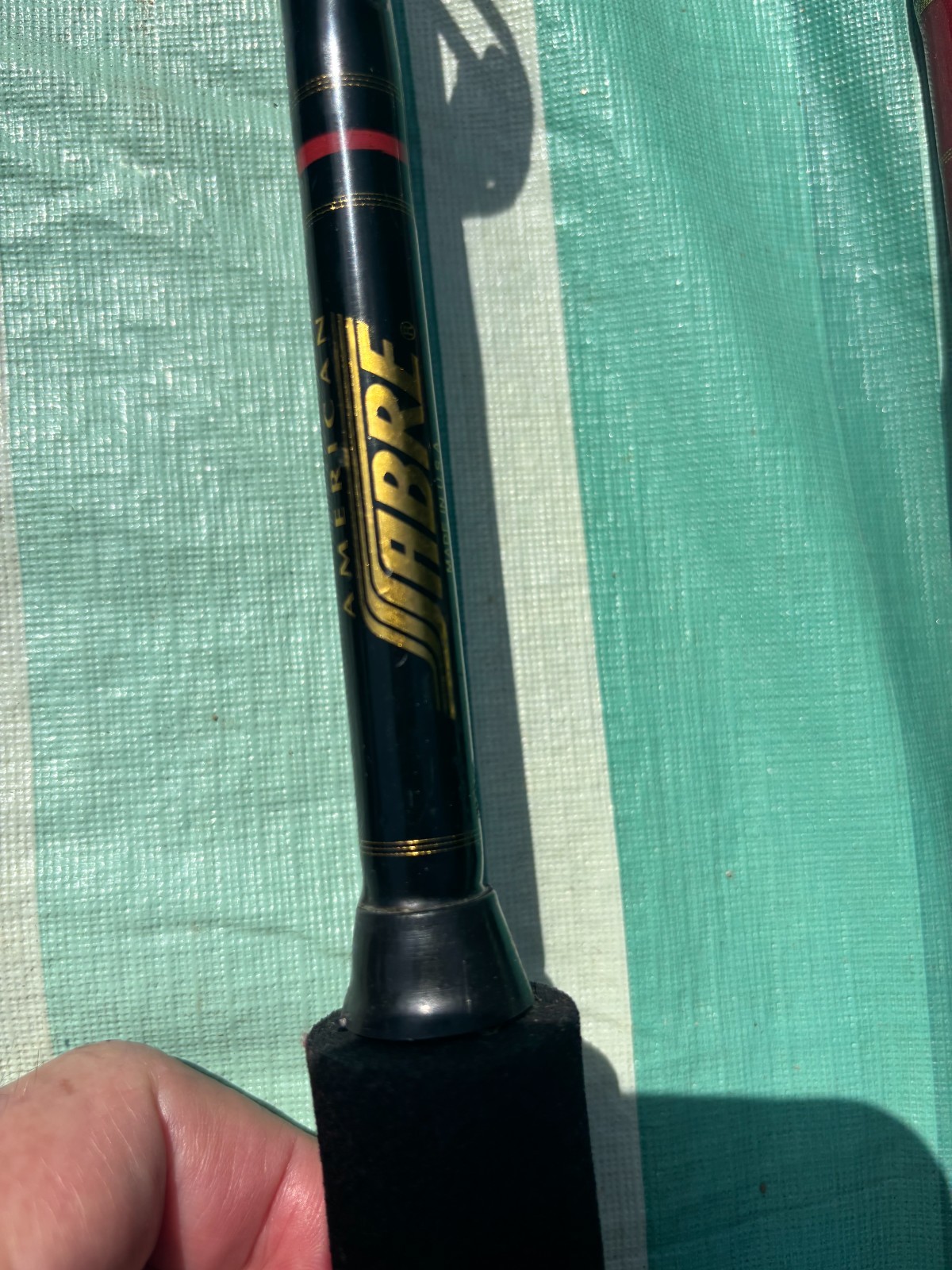 LOT of 2 VINTAGE HEAVY SABRE STROKER ROLLER TROLLING FISHING RODS VERY NICE!!