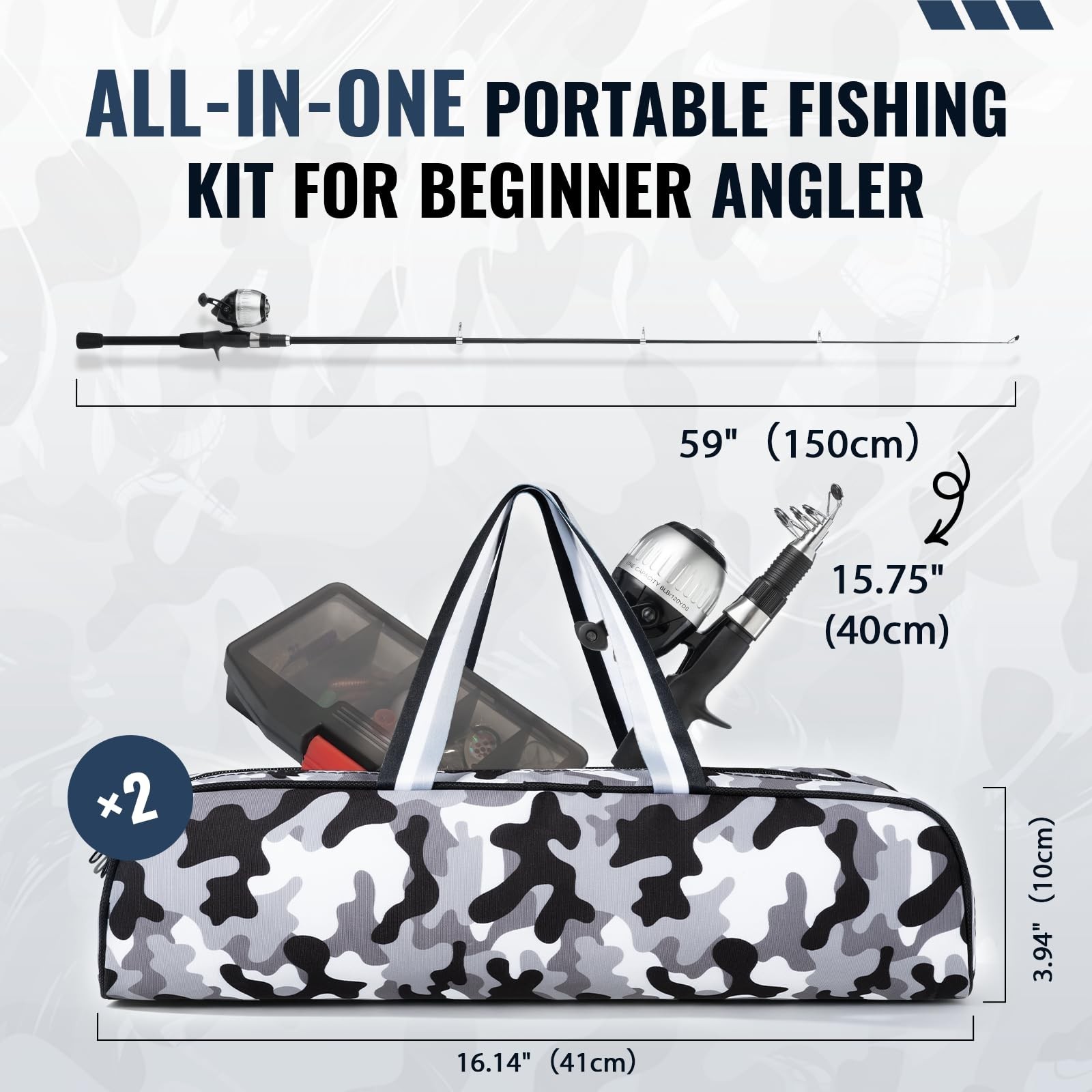 WIDDEN Kids Fishing Pole, Youth Fishing Rod and Reel Combo – Telescopic Porta…