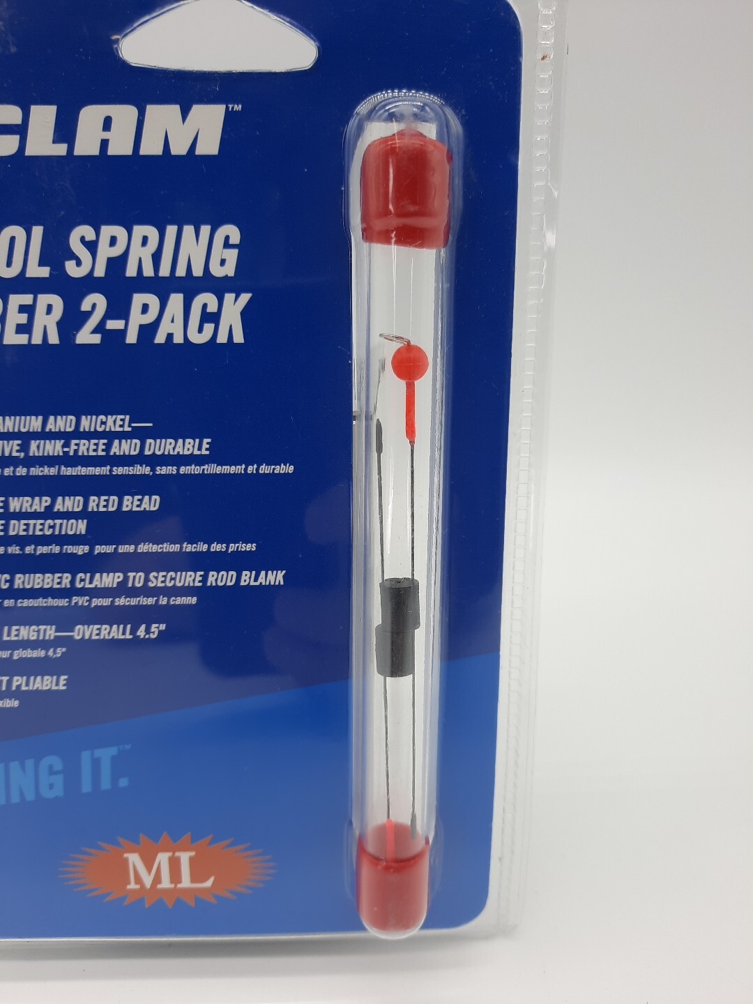 2 Pack New Clam Nitinol Spring Bobbers ML Rod 0400