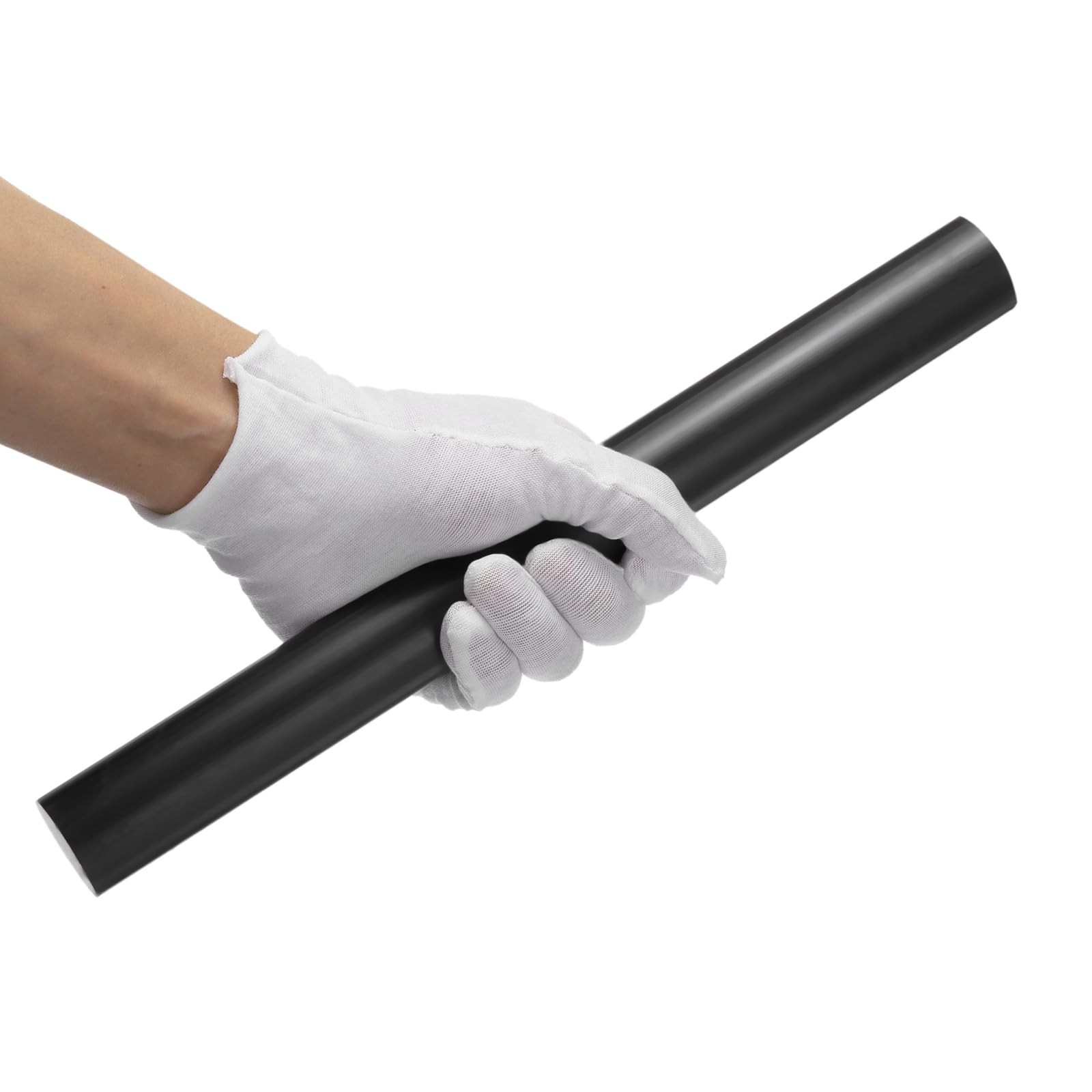 1 Pack Black ABS Plastic Rod, 1.2 Diameter, 12 Length, Round Solid, DIY Model