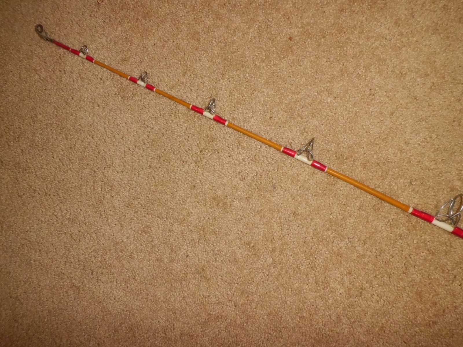 Vintage Custom Lamiglas Spinning Heavy Surf 9′ Rod made in USA- 30 lb test