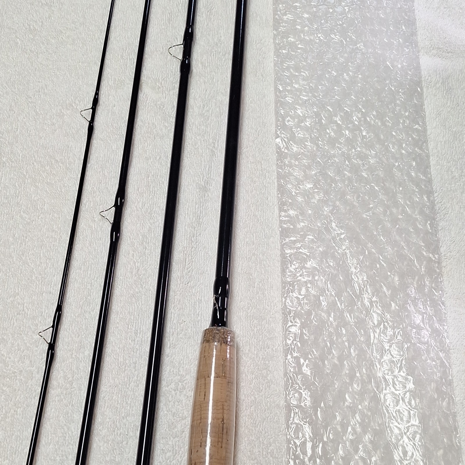 Premium Fishing Rod 4-Section 9′ , 5/6wt Black Carbon Fiber Graphite Fly Rod