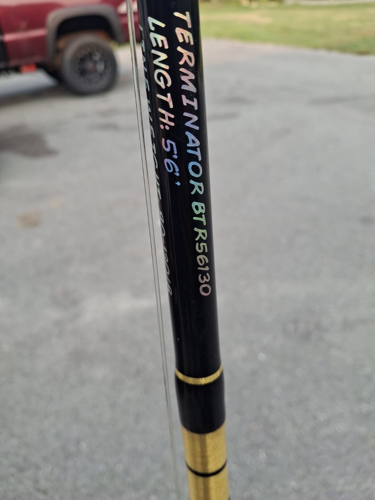 OKIAYA Terminator BTR56130 Trolling Rod 5ft 6in 80-130lb 8-16oz Black/Gold