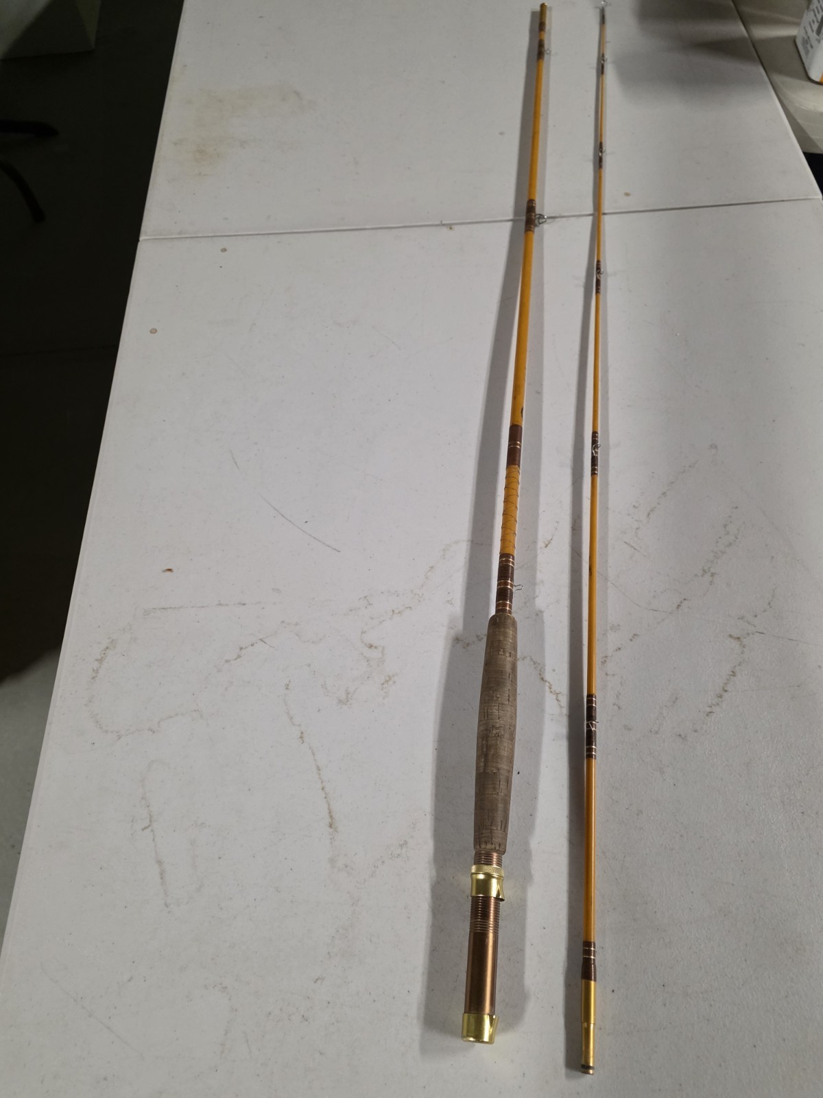 Grizzly F80 8ft 2-Piece Fly Rod, 8wt, Fiberglass, Cork Handle