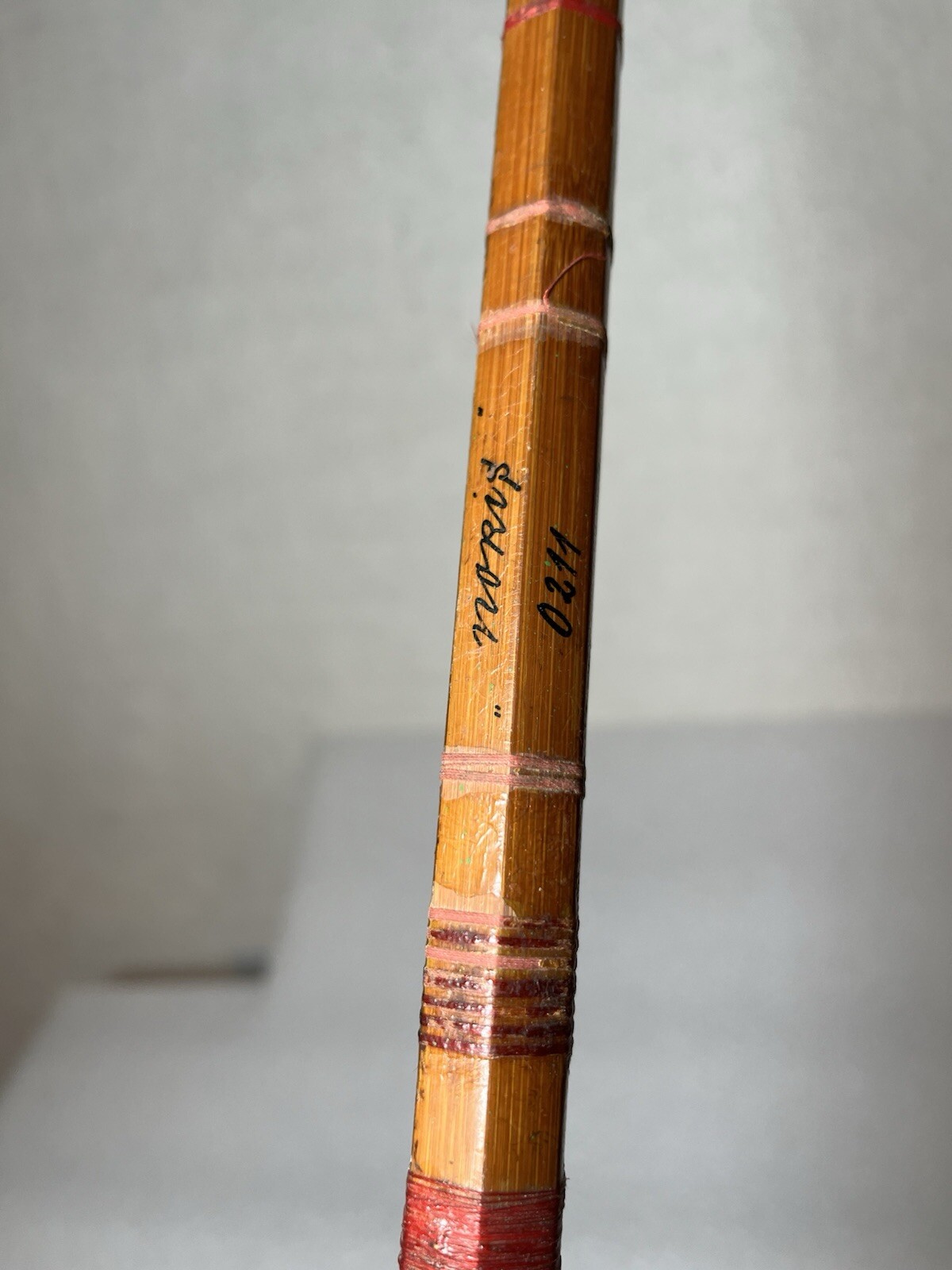 Vintage Noris Original 0211 Wood Fishing Pole 3 Sections 5’ Each Total 14’ 7”
