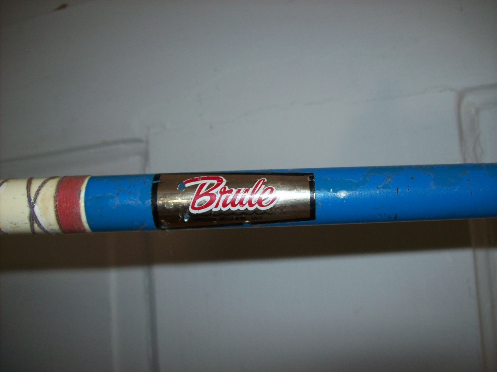Vintage BRULE Iron River Wisconsin Fishing Rod 9 feet, 2-Piece