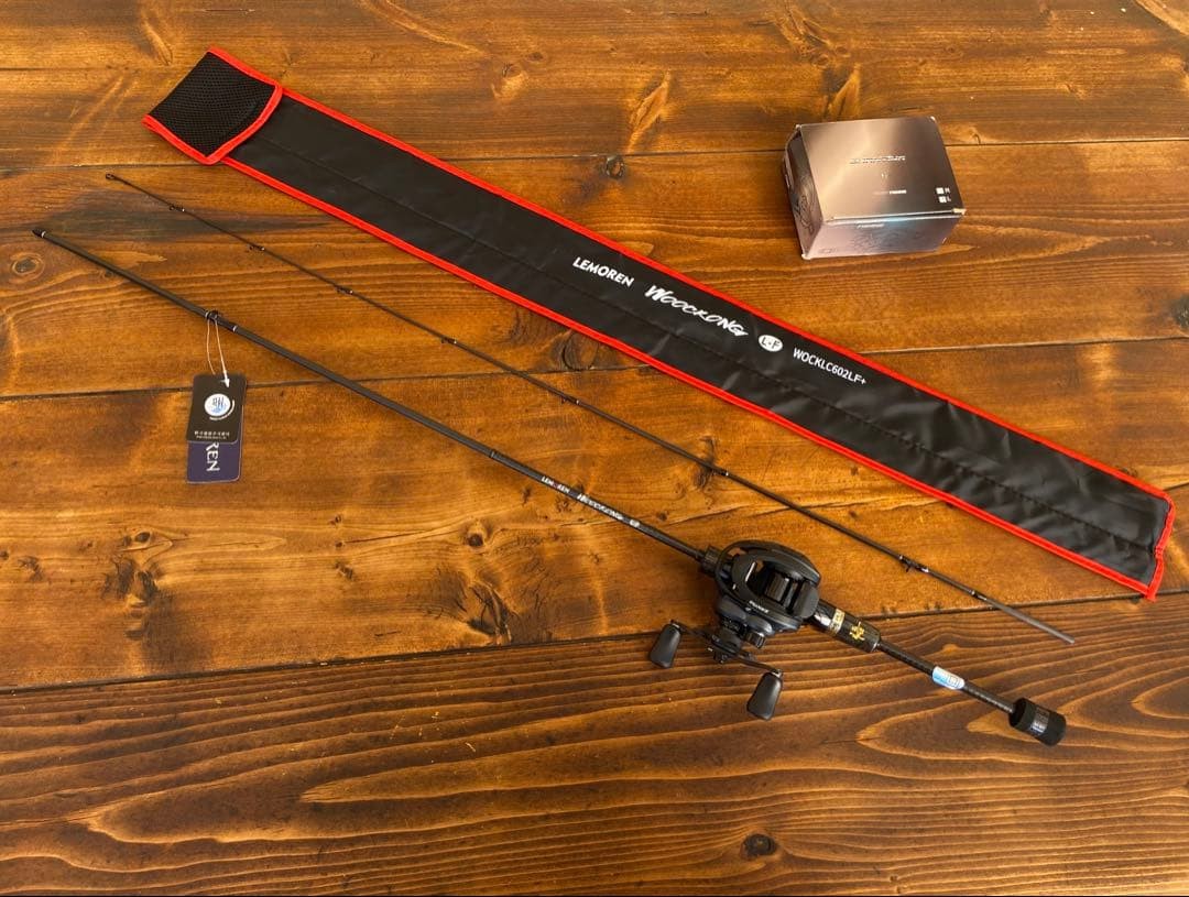 Bass Fishing Set 6ft Carbon Bait Rod Finesse Reel Used